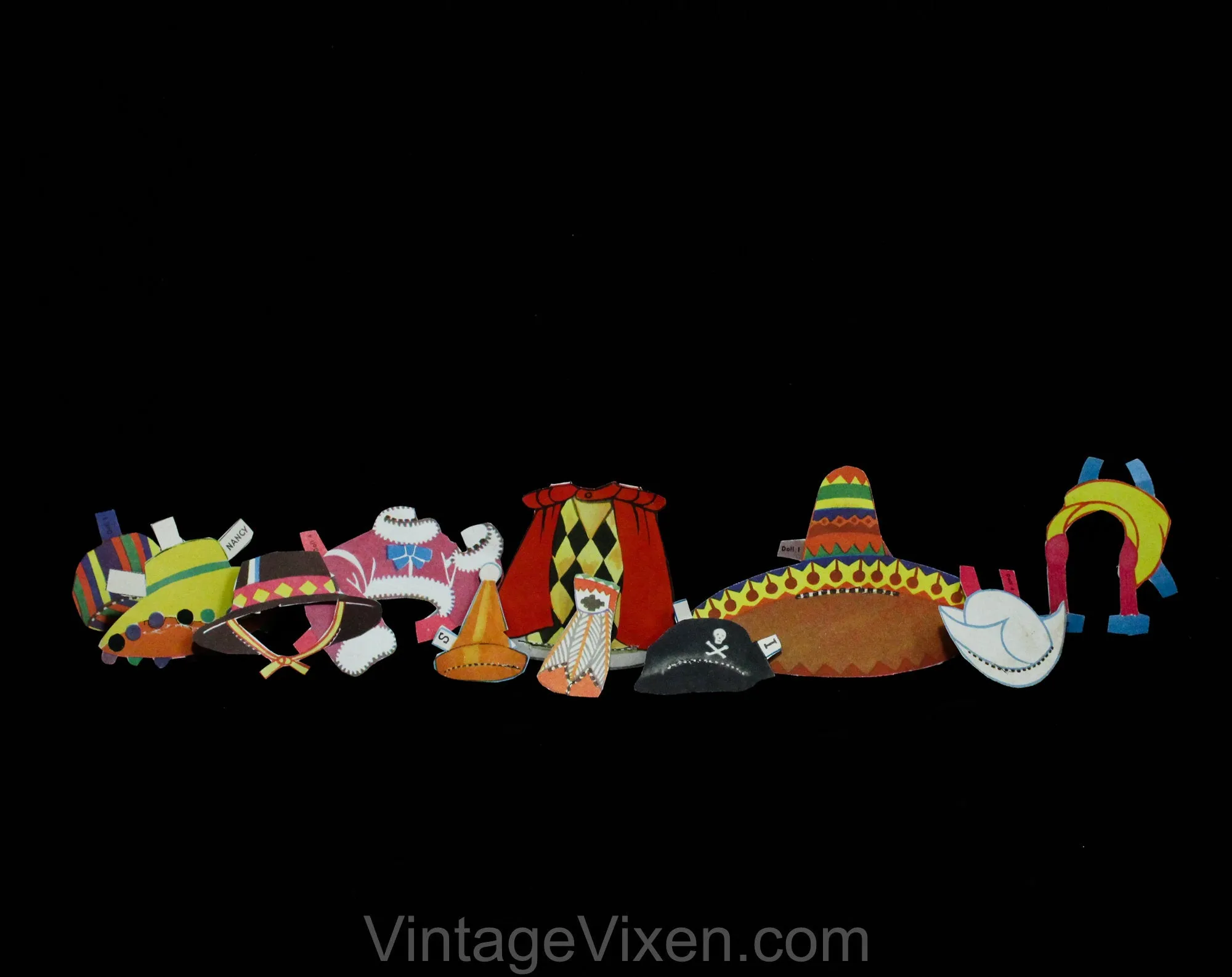 1930s 40s Paper Doll Large Lot - 66 Pcs - Babies Kids Boys Hollywood Girls - Inuit Native American Pirate Pilot Far East Kimono Costume