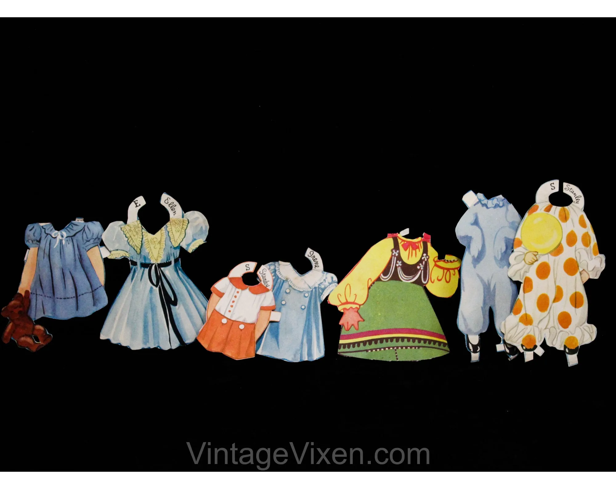 1930s 40s Paper Doll Large Lot - 66 Pcs - Babies Kids Boys Hollywood Girls - Inuit Native American Pirate Pilot Far East Kimono Costume