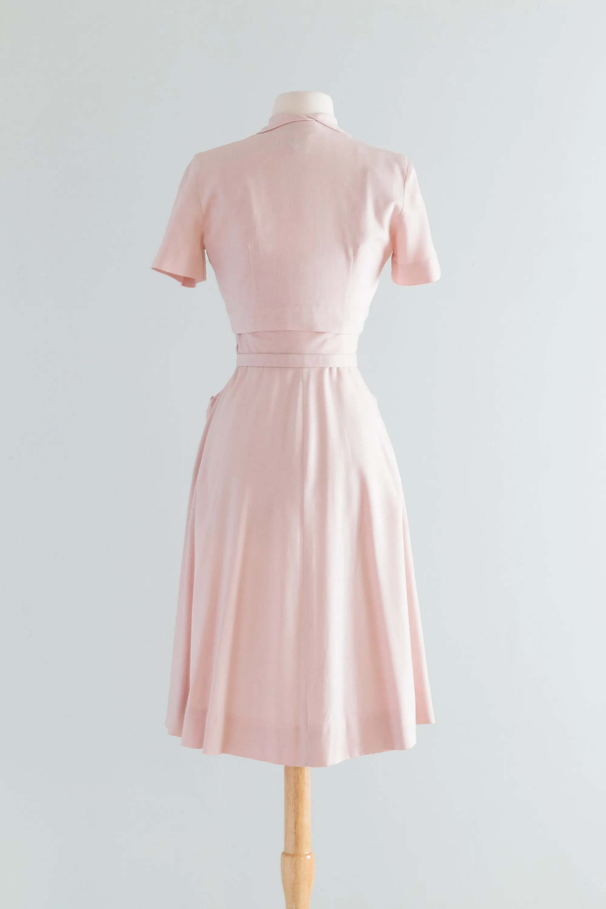 1940's Pink Pocket Envy Dress Set An Original Marlene in Salyna / XS