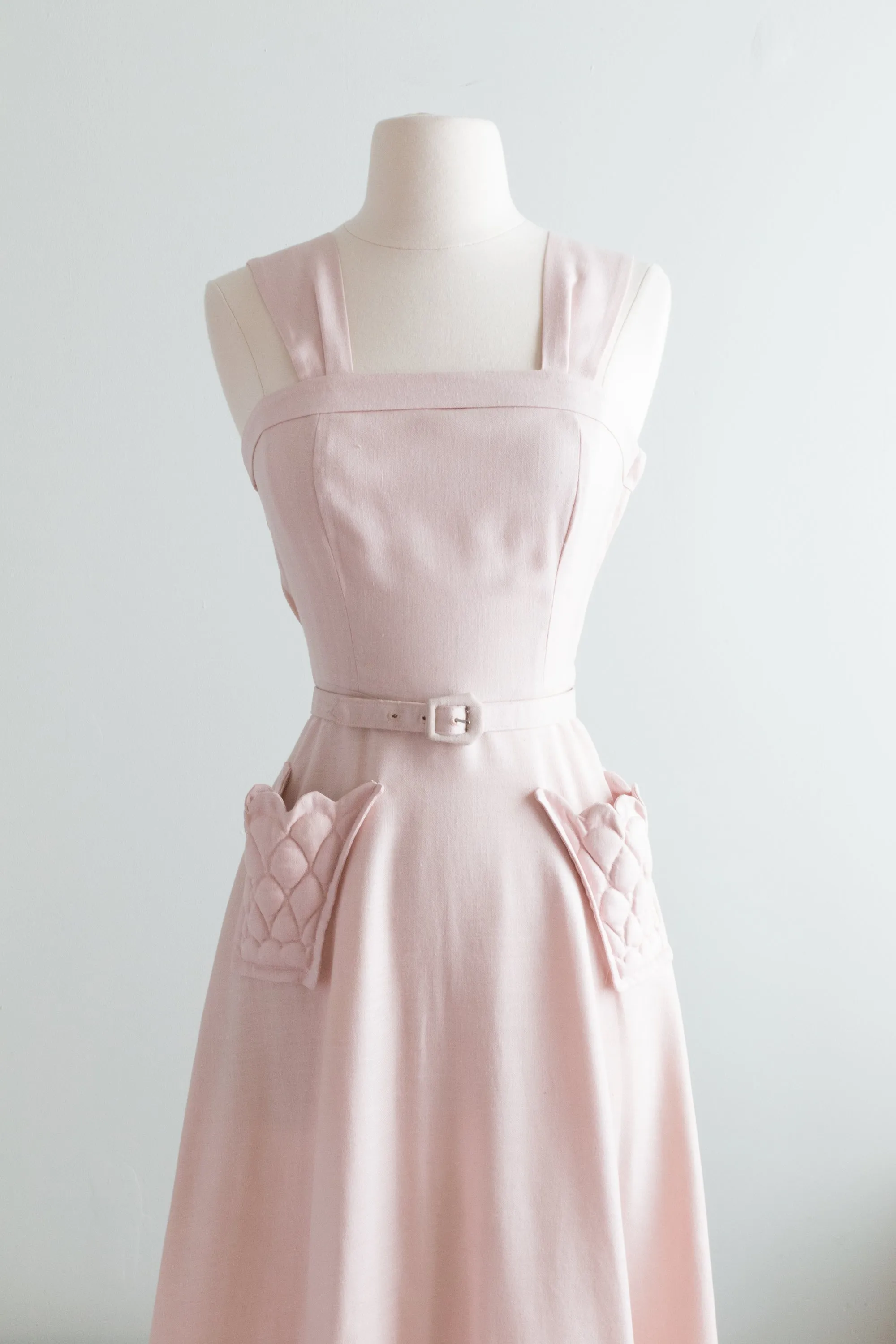 1940's Pink Pocket Envy Dress Set An Original Marlene in Salyna / XS