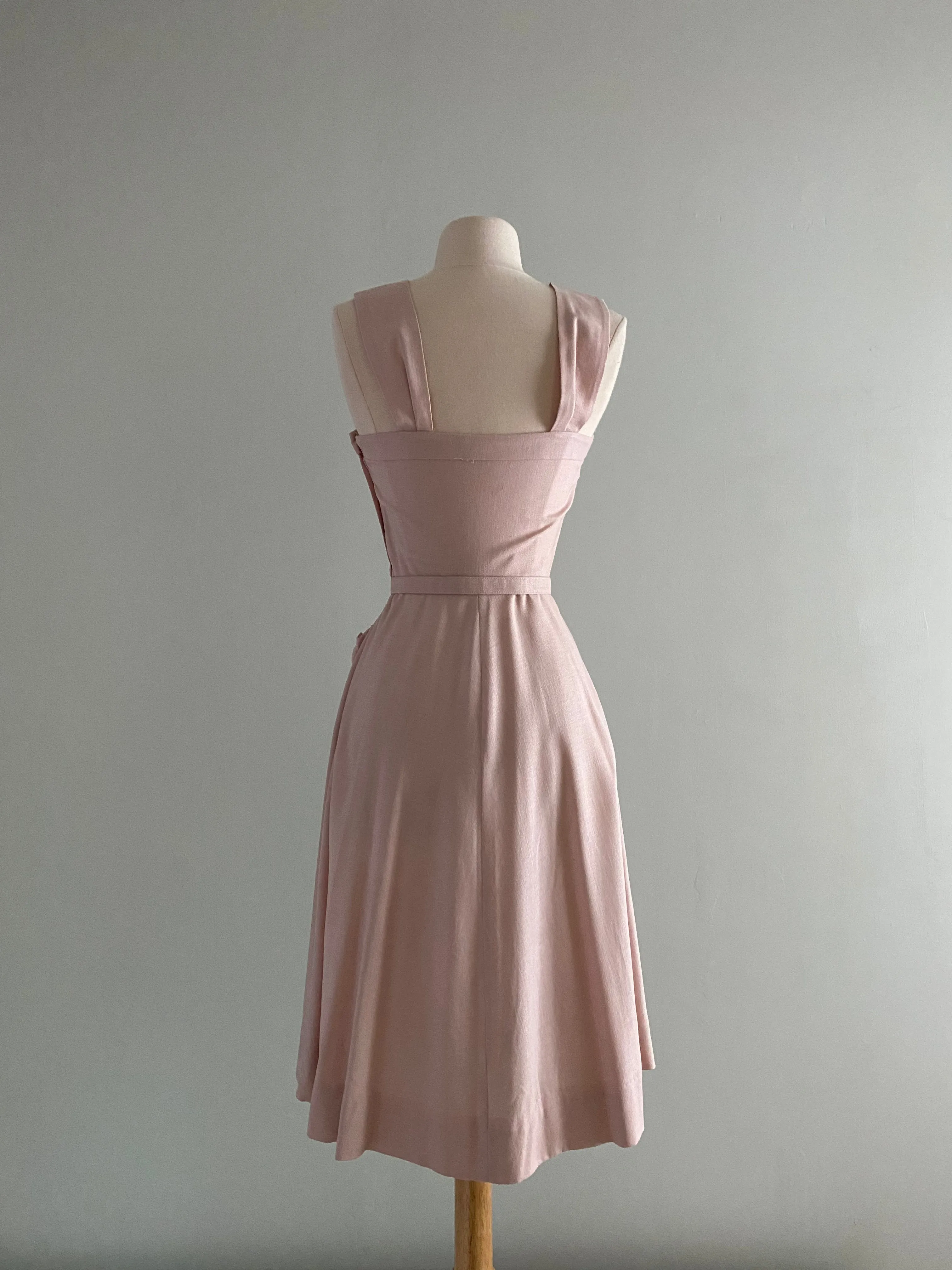 1940's Pink Pocket Envy Dress Set An Original Marlene in Salyna / XS
