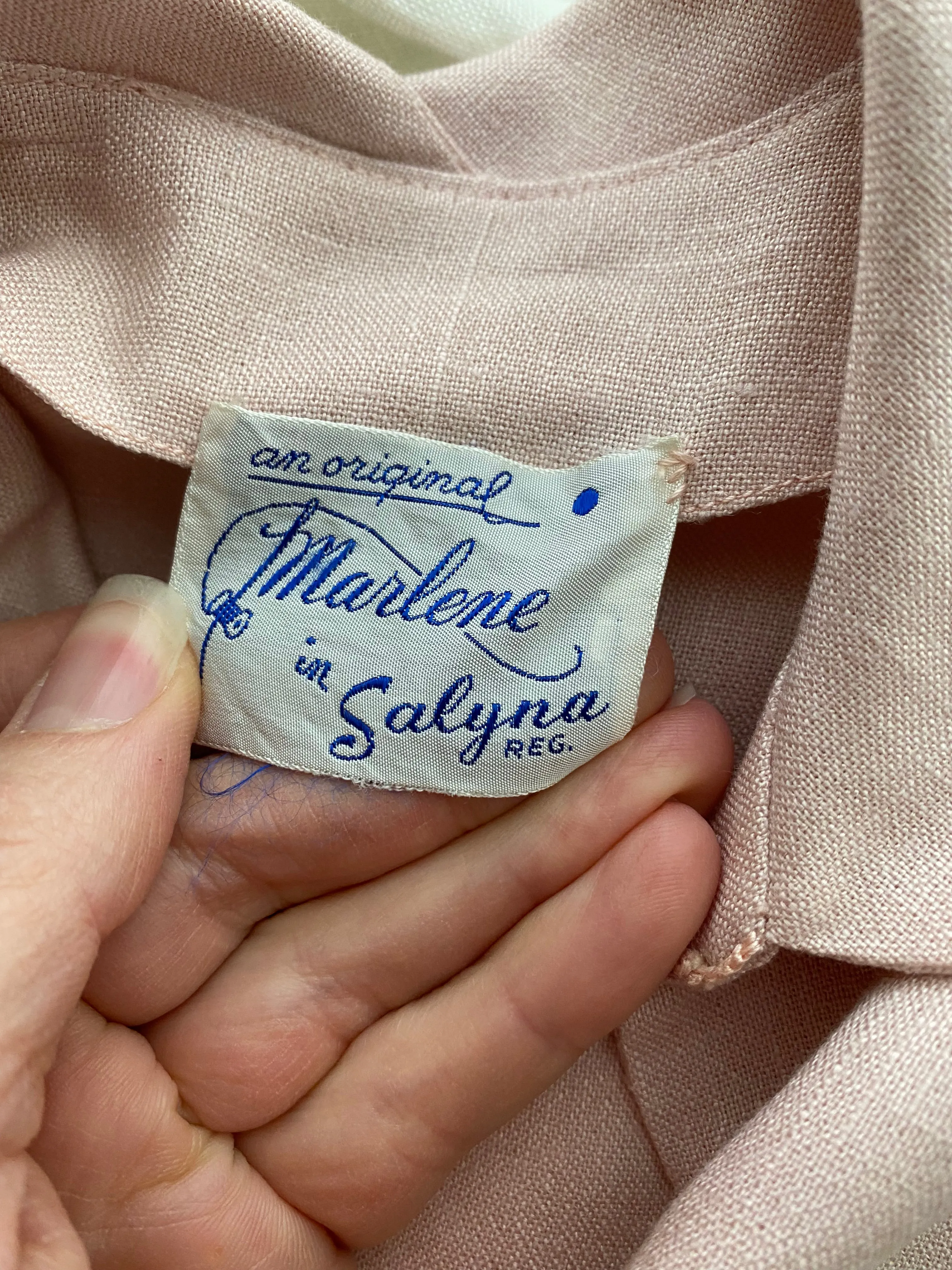 1940's Pink Pocket Envy Dress Set An Original Marlene in Salyna / XS