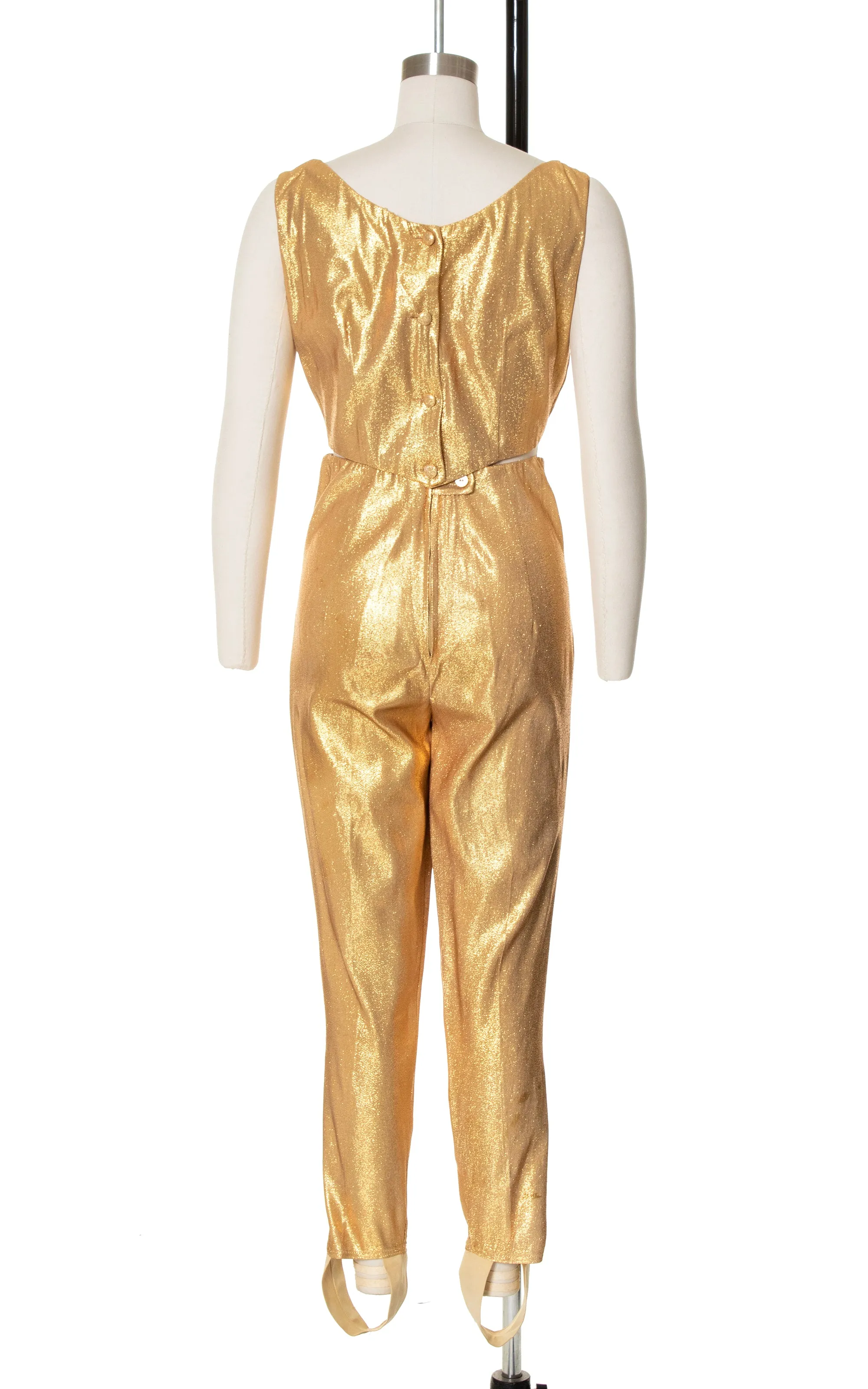 1950s Gold Lamé Pant & Top Set | small