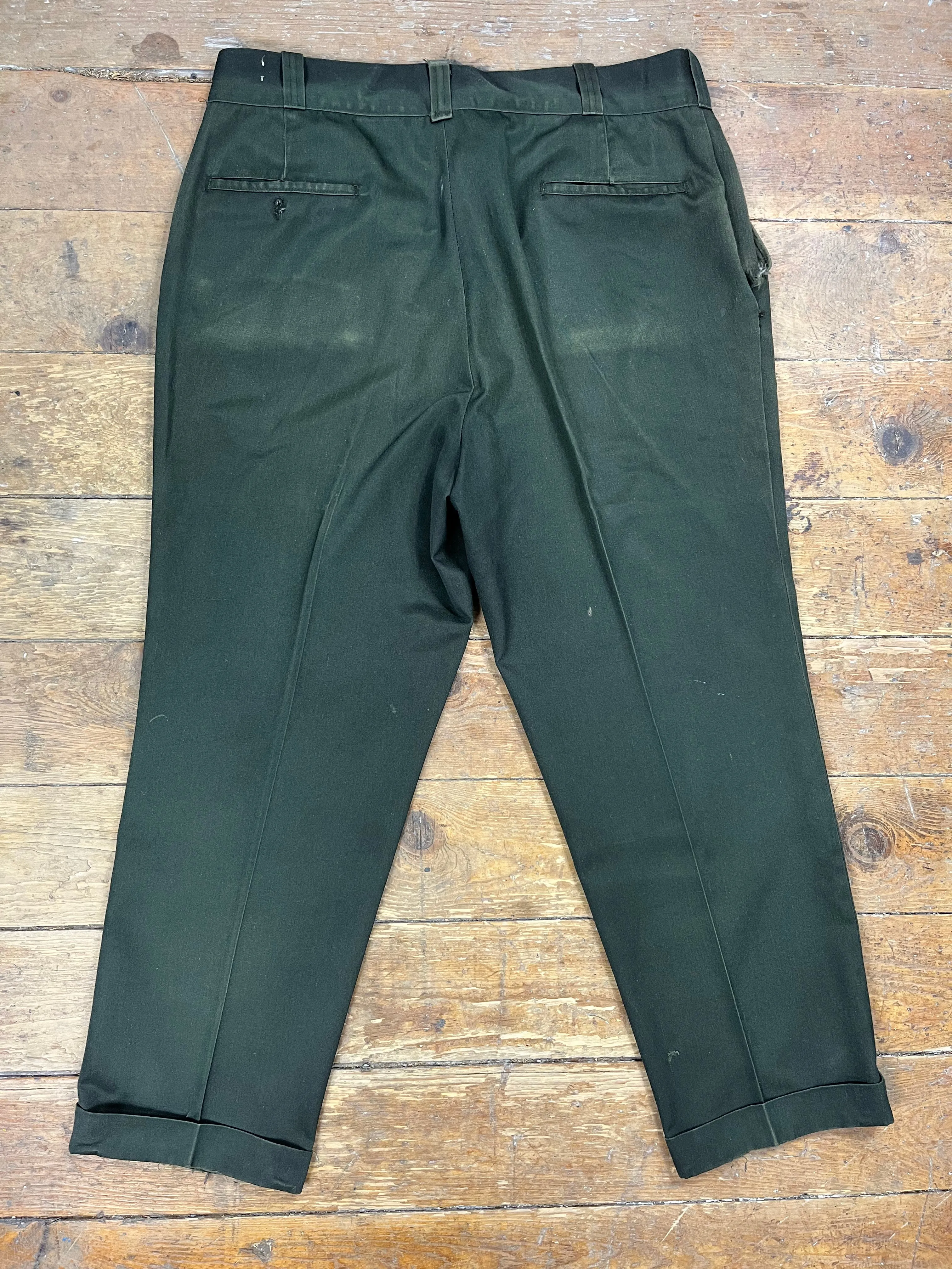 1970s Forest Green Twill Trousers by BIG MAC, JCPenney