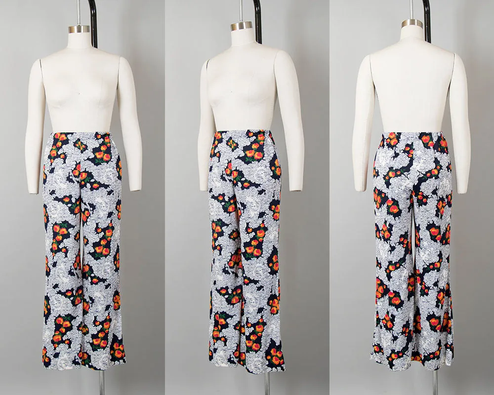 1970s Lady Novelty Print Angel Sleeve Set | x-small/small