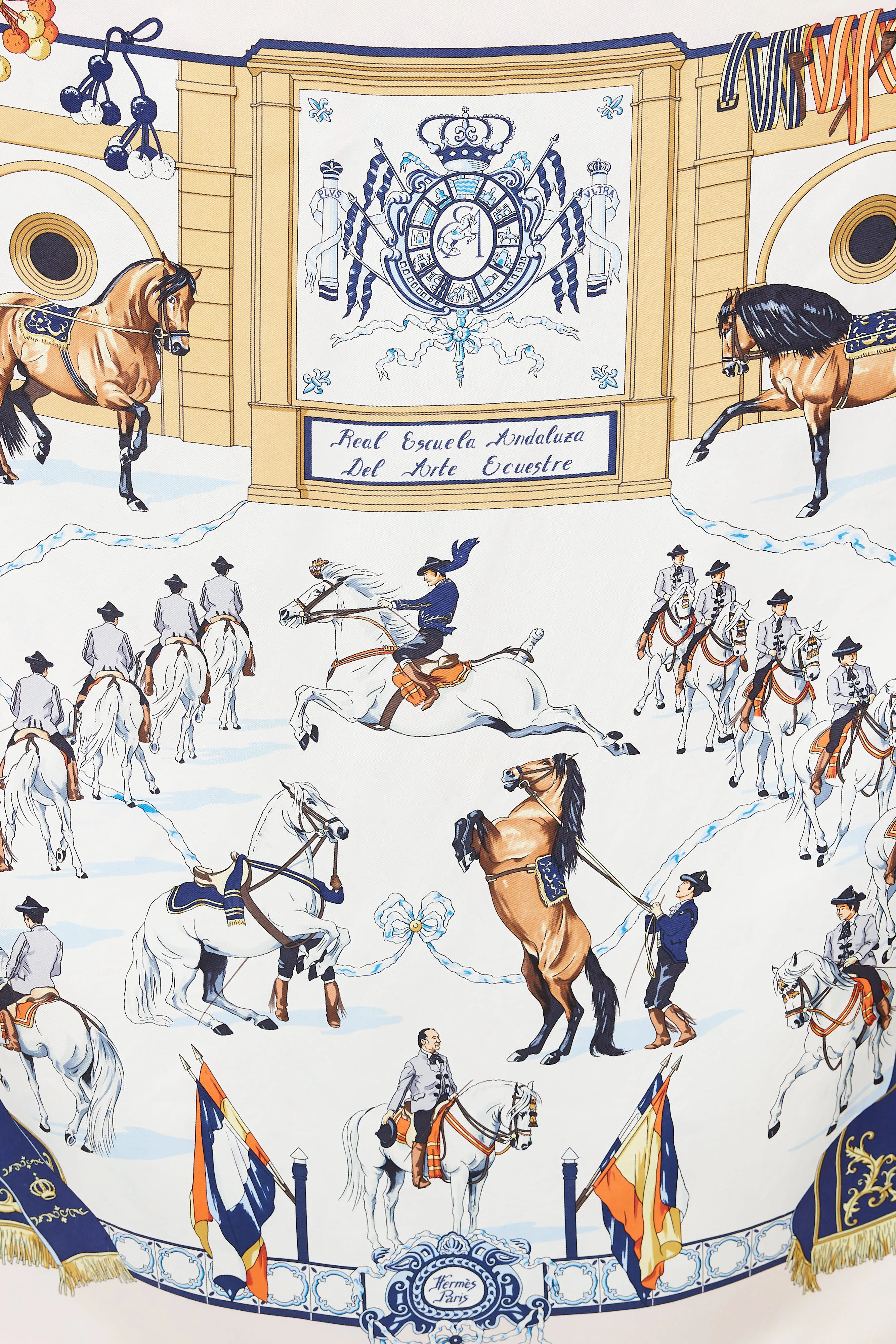 1996 Real Escuela Del Arte Ecuestre 90 Print Scarf
