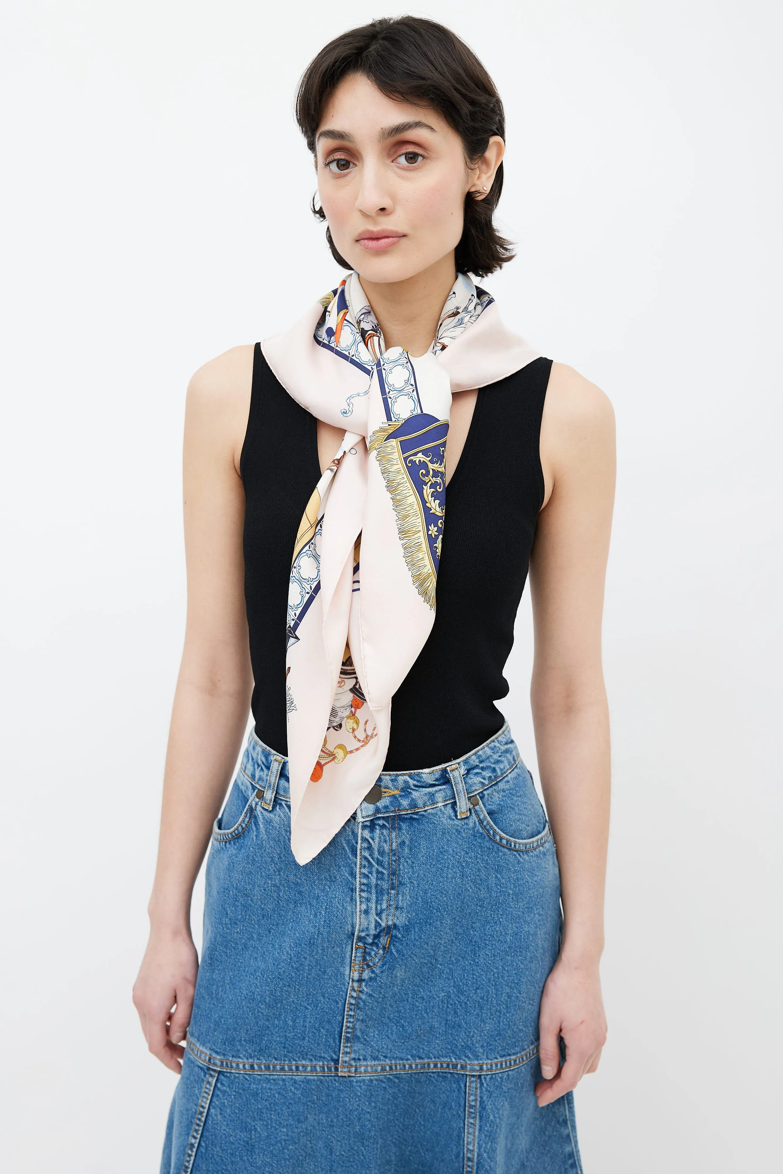 1996 Real Escuela Del Arte Ecuestre 90 Print Scarf