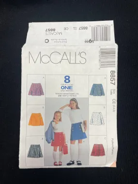 1997 McCall's 8857 Sewing Pattern - Child's Skirts FACTORY FOLDED