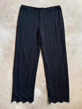 90s/Y2K John Paul Richard Black Lace Pants (XL)