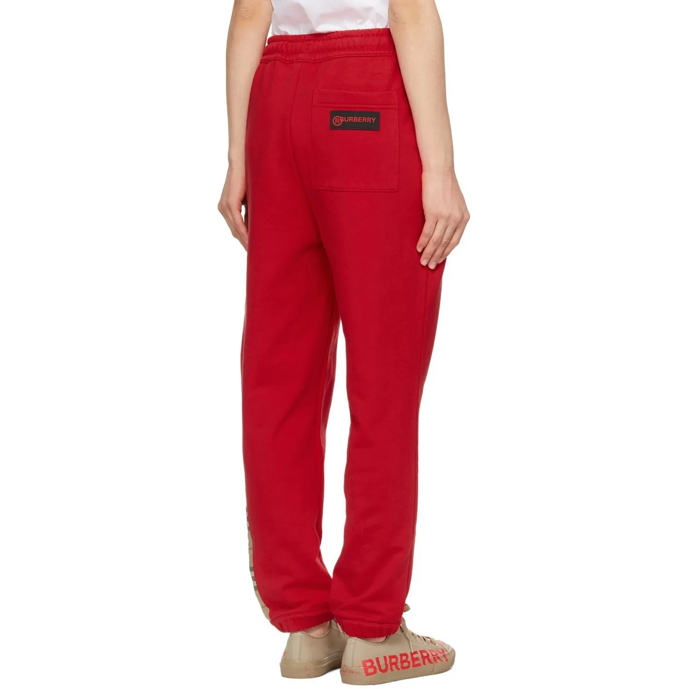 Burberry Red Vintage Check Raine Lounge Pants