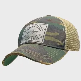 Campfires & Cocktails Trucker Hat Baseball Cap