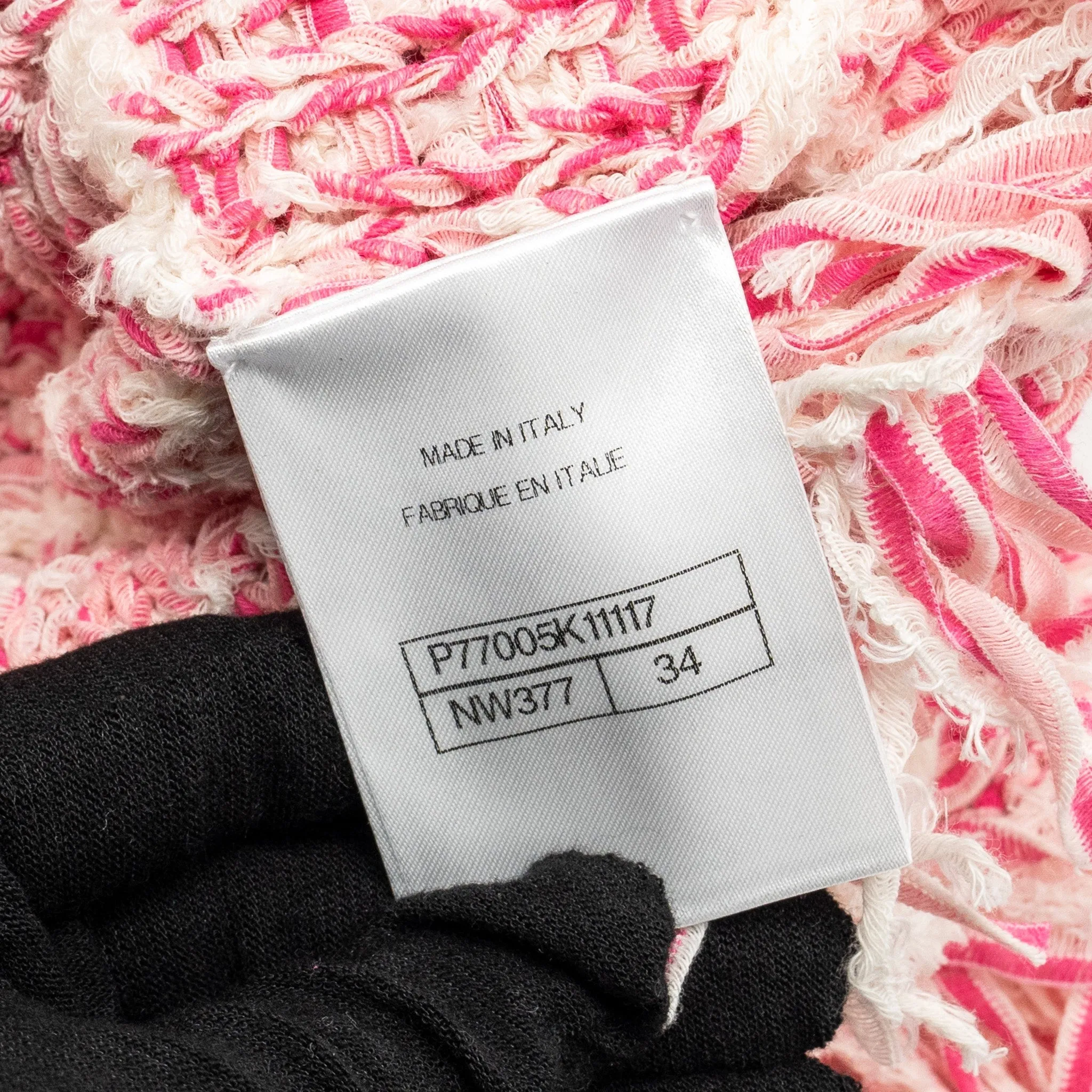 Chanel 24P size 34 sweater and skirts suit cotton pink/ Ecru