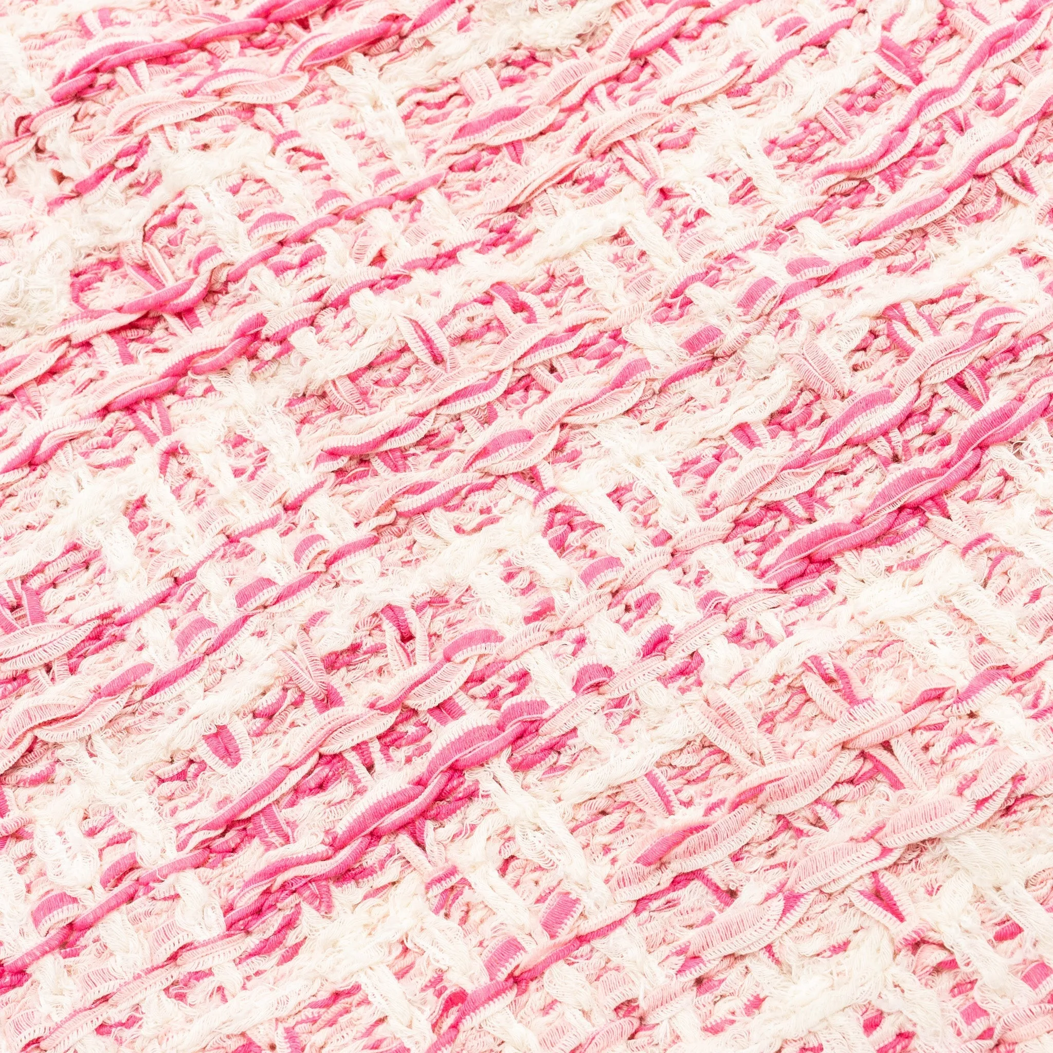 Chanel 24P size 34 sweater and skirts suit cotton pink/ Ecru