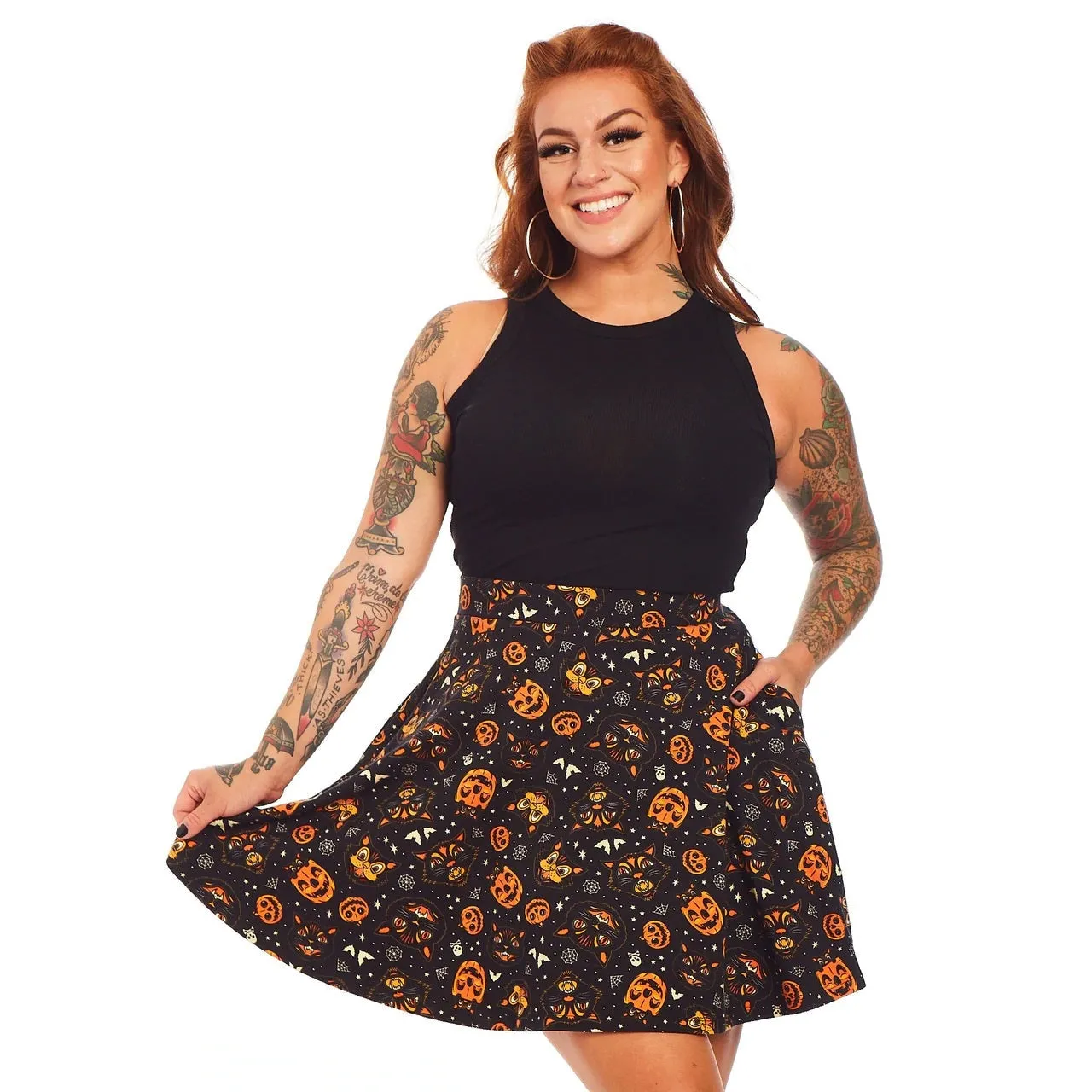 Classic Halloween Skater Skirt