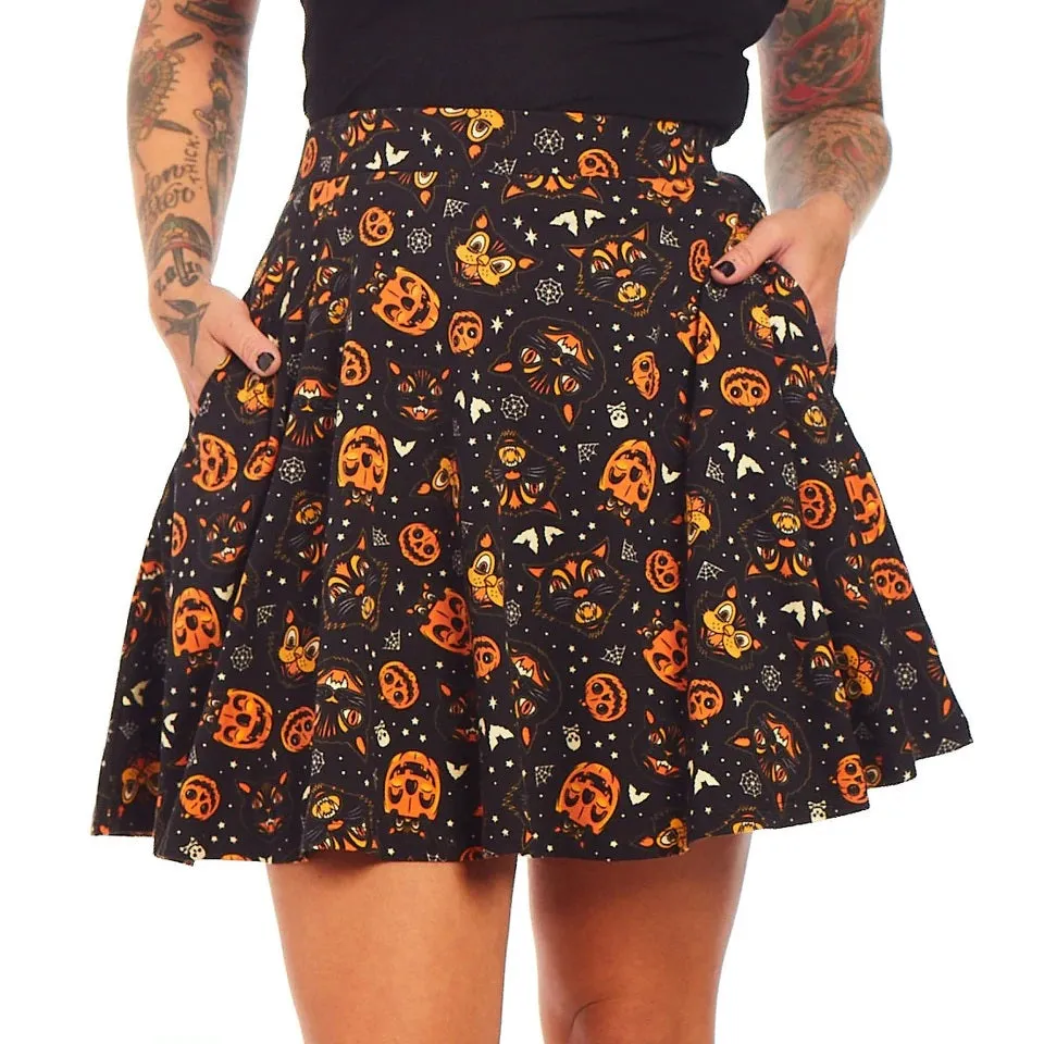 Classic Halloween Skater Skirt