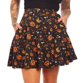 Classic Halloween Skater Skirt