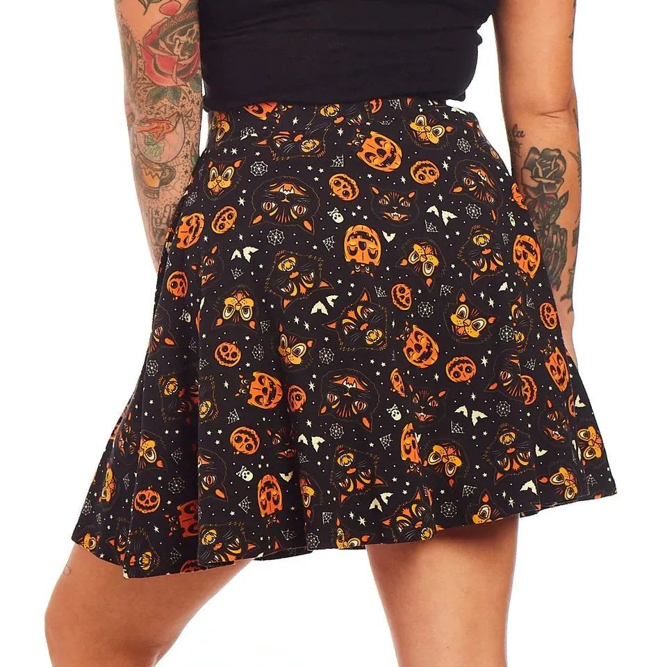Classic Halloween Skater Skirt