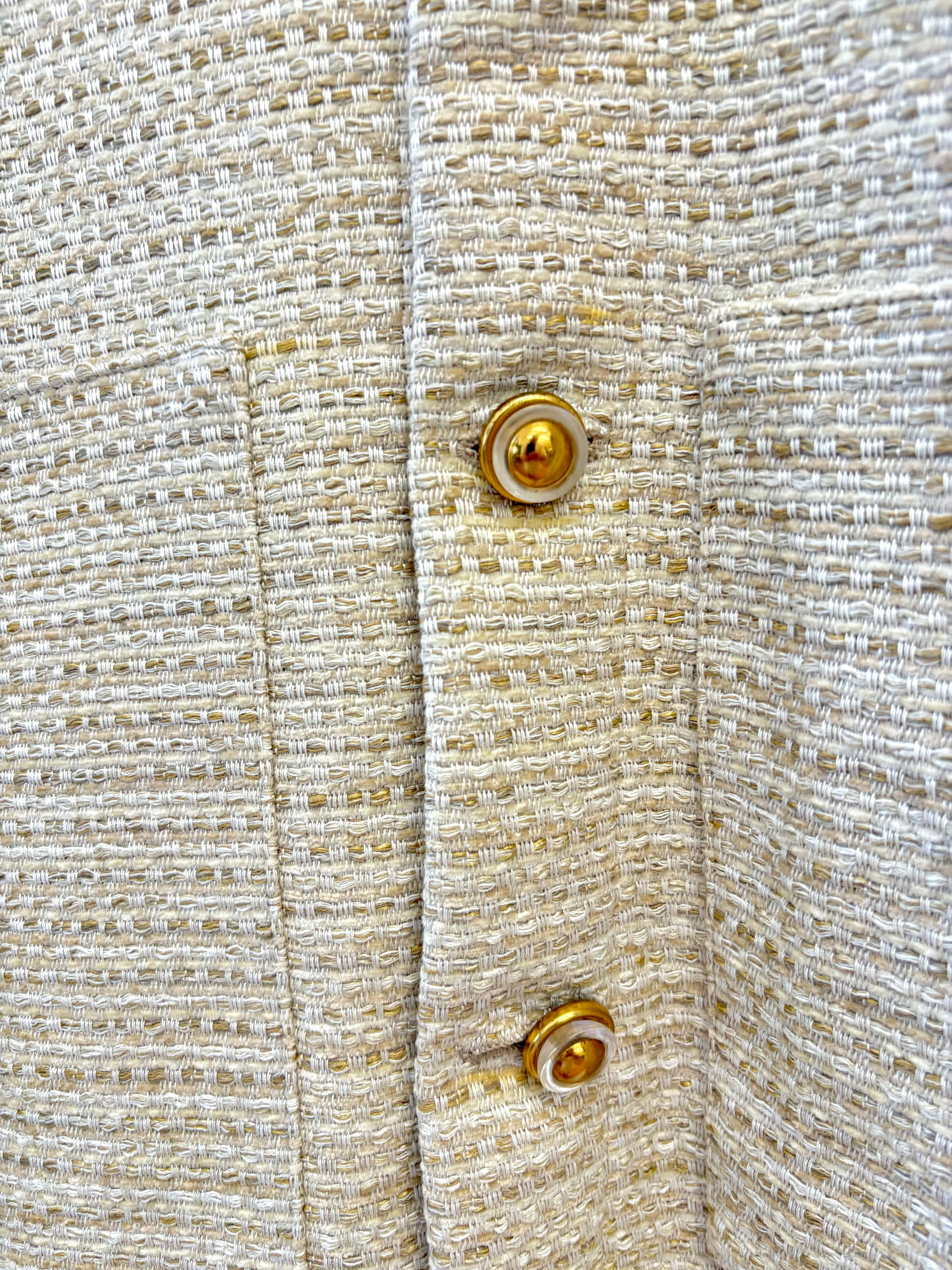 Cream Texture Utility Jacket