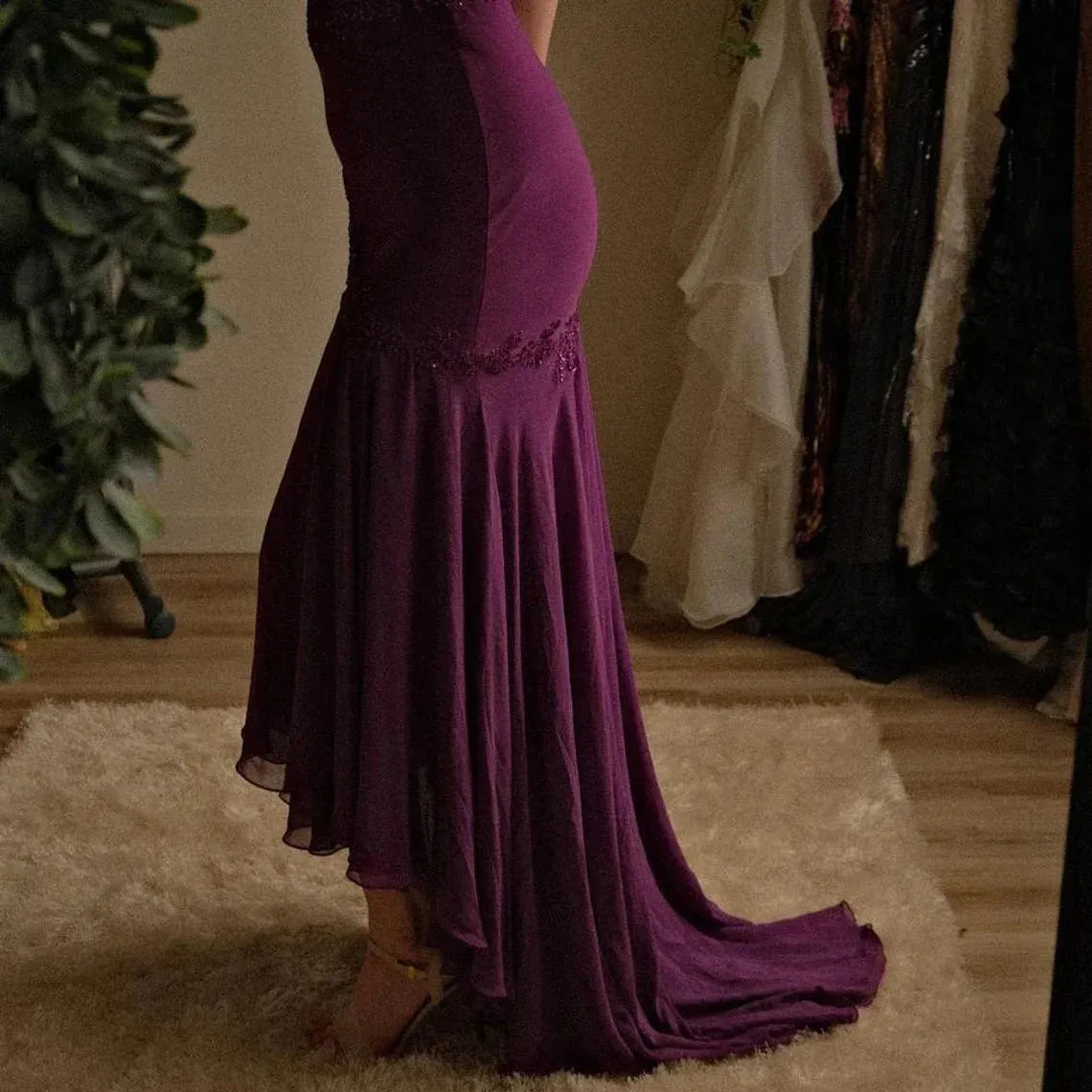 Elegant Off The Shoulder Chiffon Long Prom Dress Vintage Evening Party Dress Formal Women's Dresses