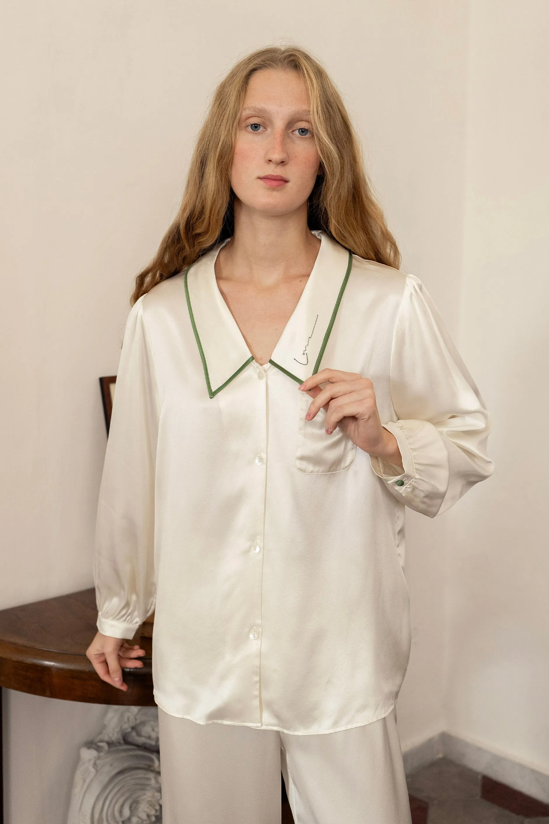 French Style Silk Long Set