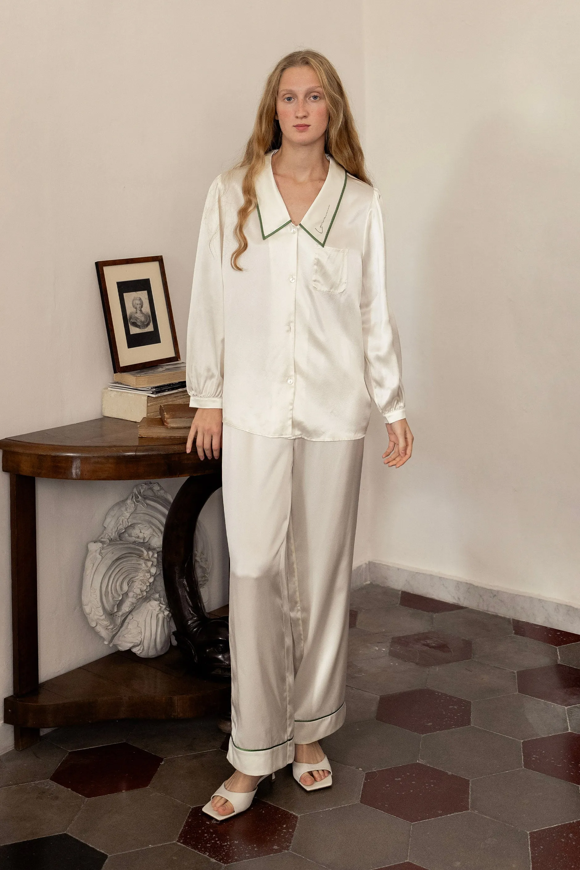French Style Silk Long Set
