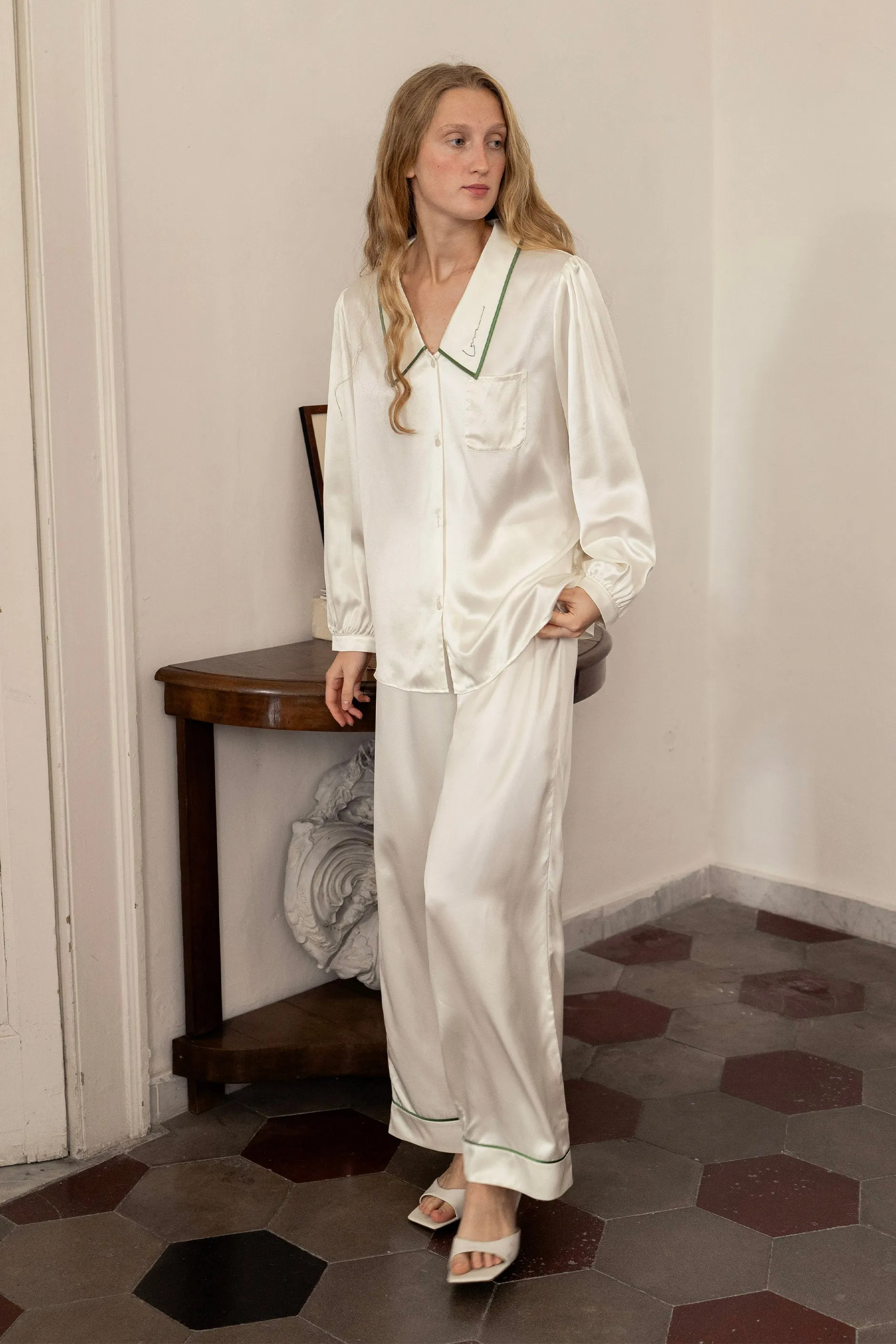 French Style Silk Long Set
