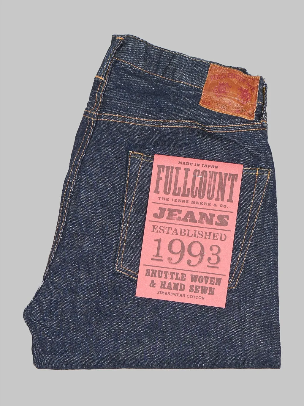 Fullcount 1103W Mens 13.7oz Clean Straight Leg Jeans – Premium Japanese Denim, Classic Fit, Durable & Stylish
