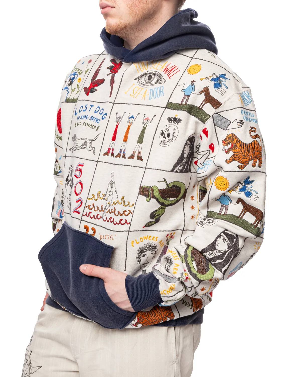 Gallery 002 Hoodie Multi Oatmeal