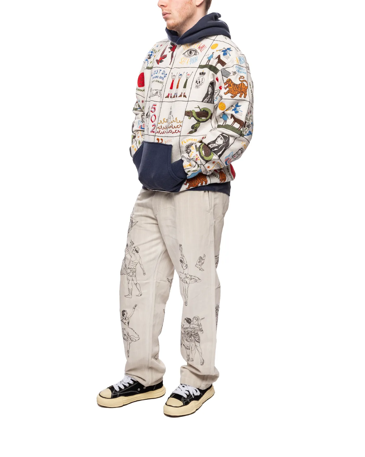Gallery 002 Hoodie Multi Oatmeal