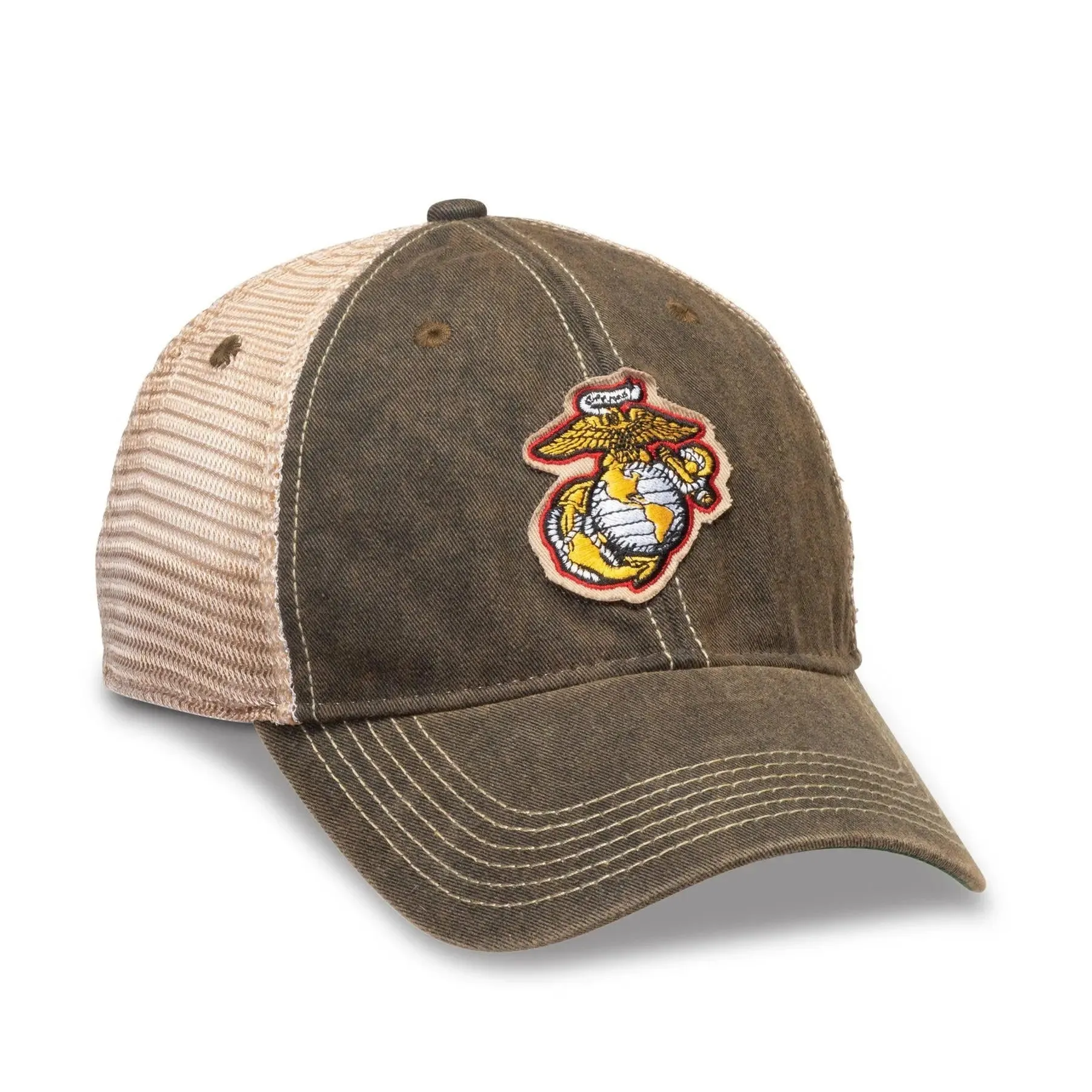 Marines EGA Vintage Black Trucker Hat