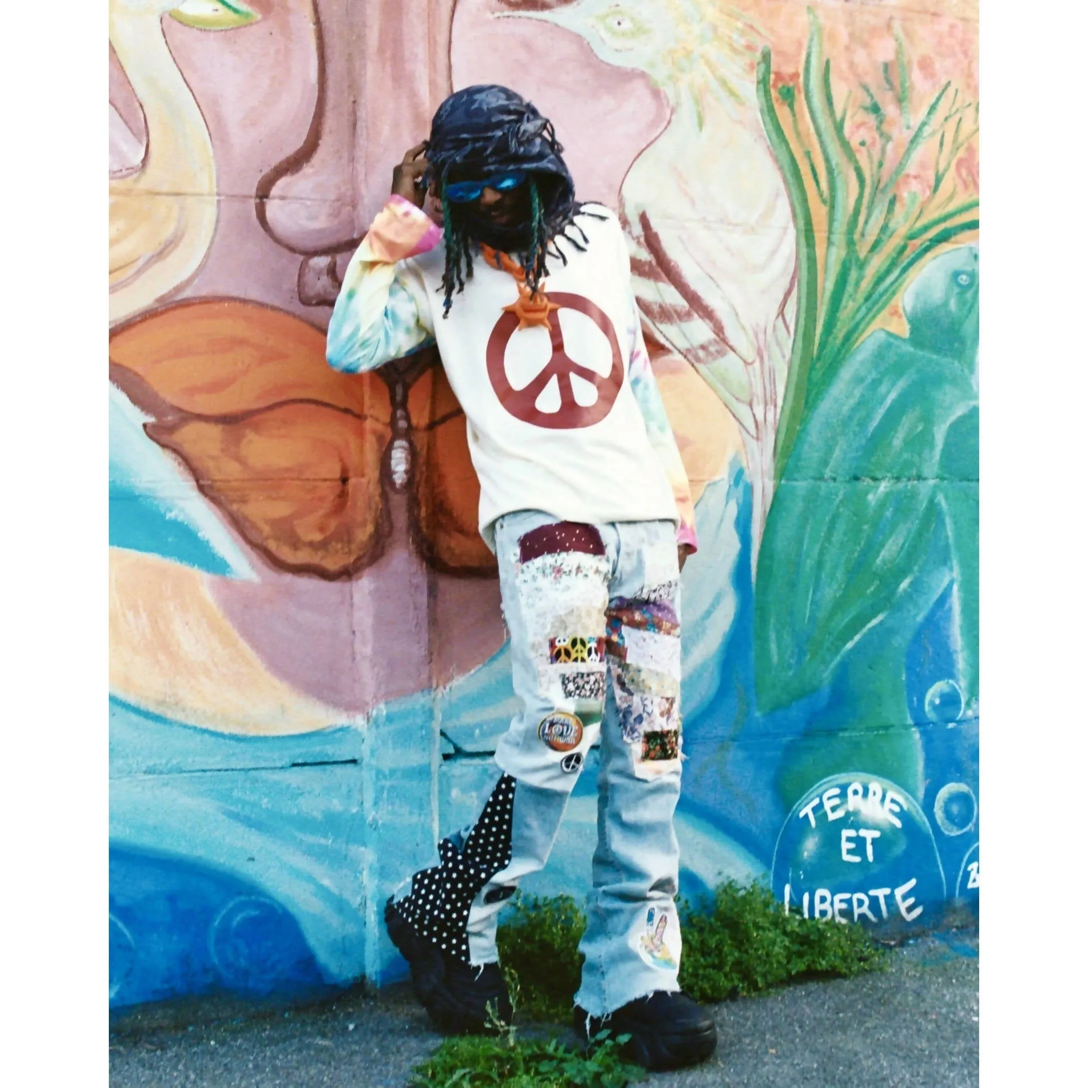 PATCHWORK DENIM PANTS