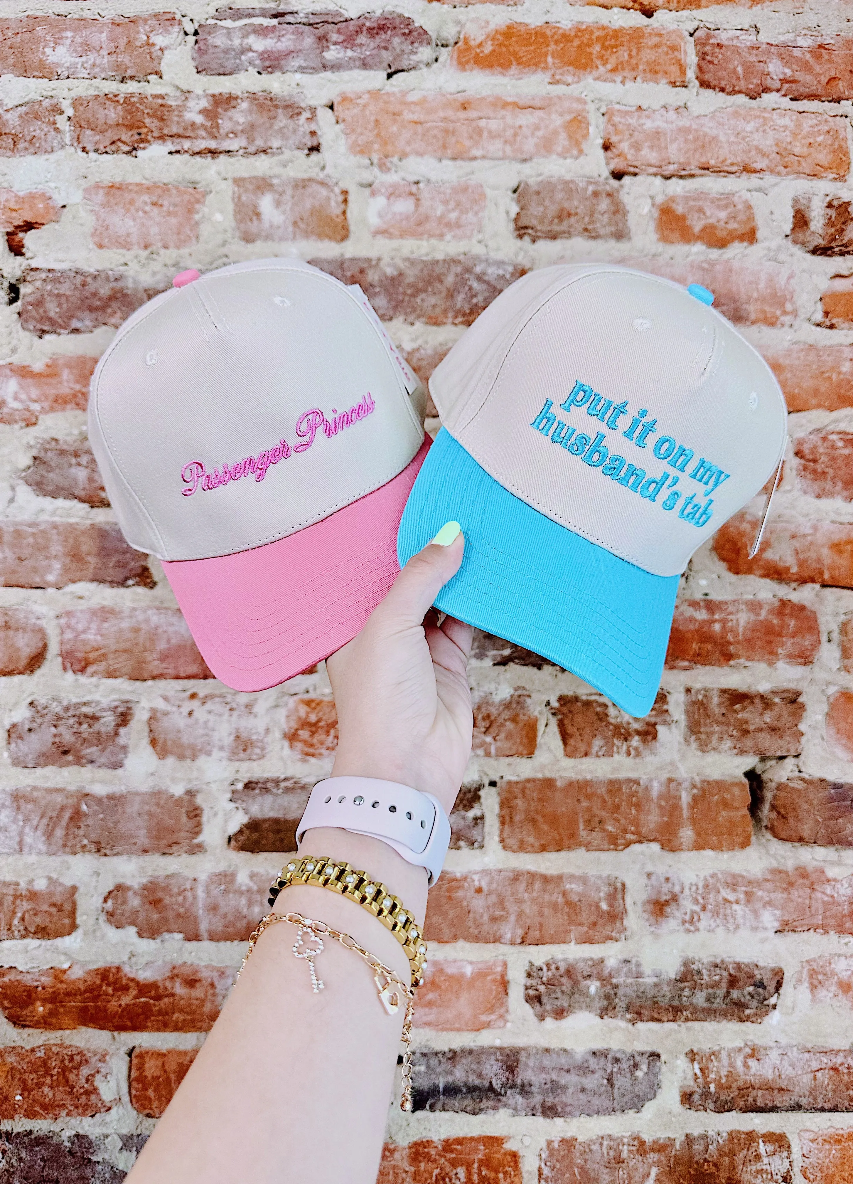 Put it on my husband’s tab hat