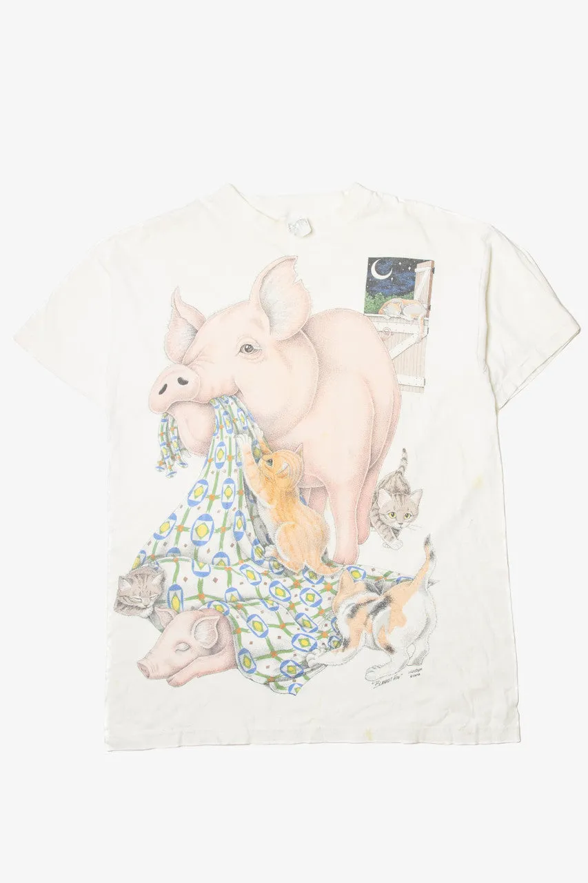 "Blanket Hog" Kittens and Pigs MA Studio T-Shirt
