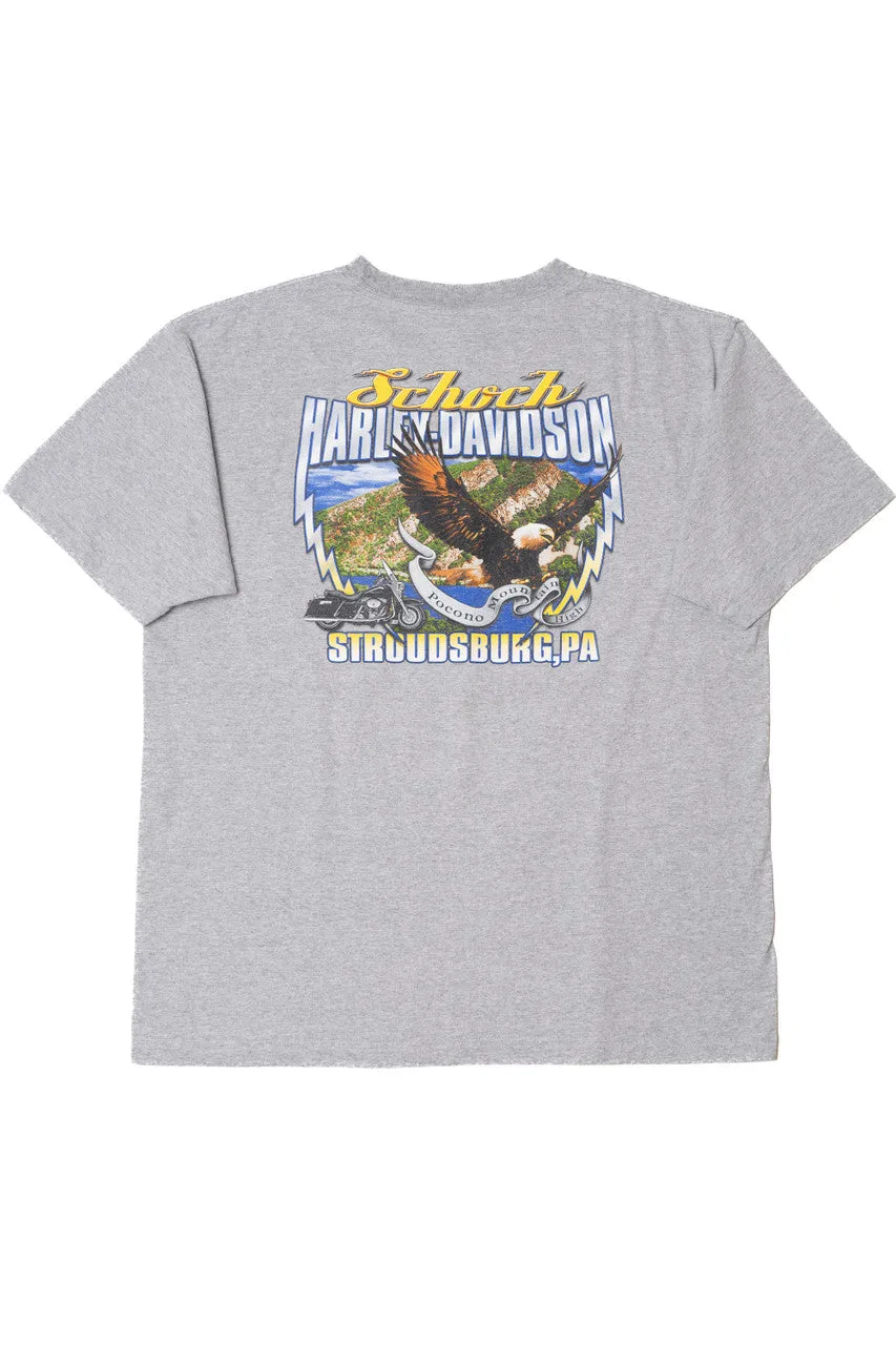 "Chrome Sweet Chrome" Harley Davidson Poconos Eagle T-Shirt