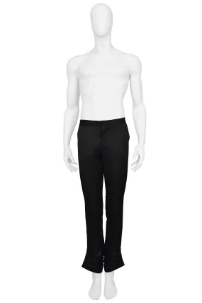 RAF SIMONS BLACK ACCORDION ALIEN PANTS 2007-08