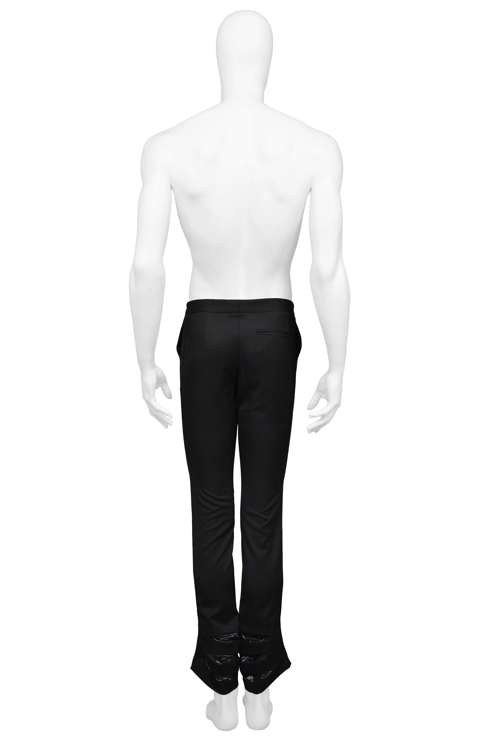 RAF SIMONS BLACK ACCORDION ALIEN PANTS 2007-08