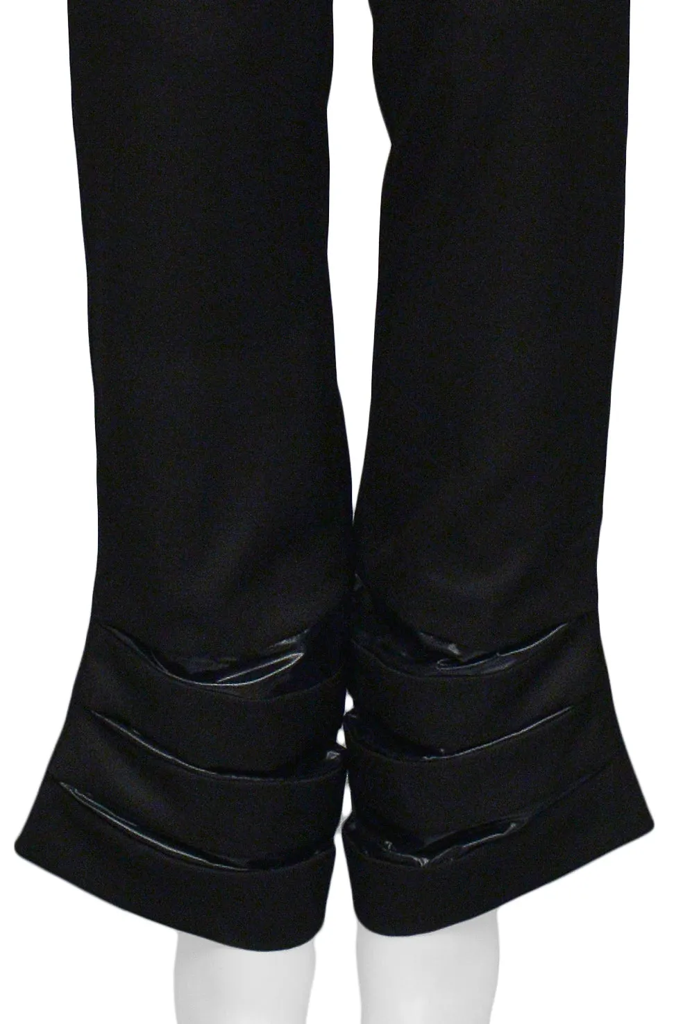 RAF SIMONS BLACK ACCORDION ALIEN PANTS 2007-08