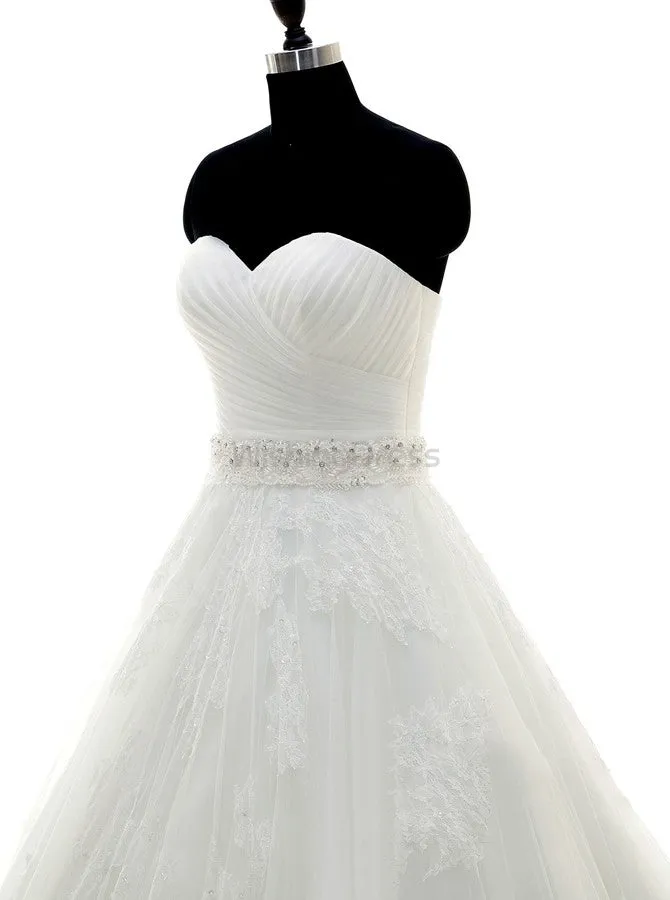 Sweetheart Wedding Dresses,Lace Wedding Dress,Romantic Wedding Dress,Vintage Wedding Dress,WD00214