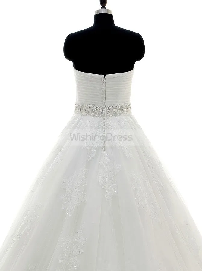Sweetheart Wedding Dresses,Lace Wedding Dress,Romantic Wedding Dress,Vintage Wedding Dress,WD00214