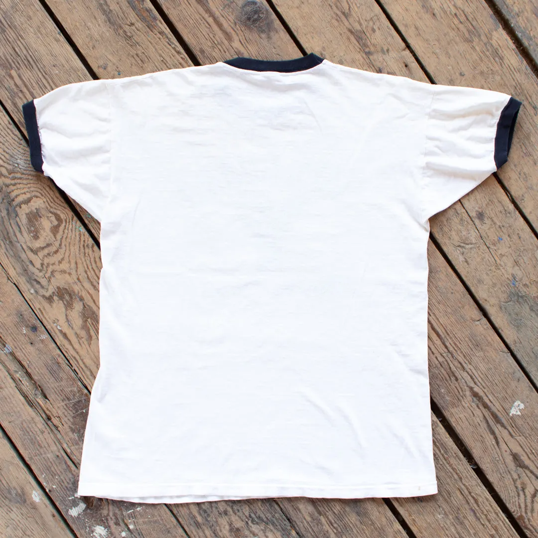 Vintage 1970s YMCA Lifeguard Ringer Tee - Medium