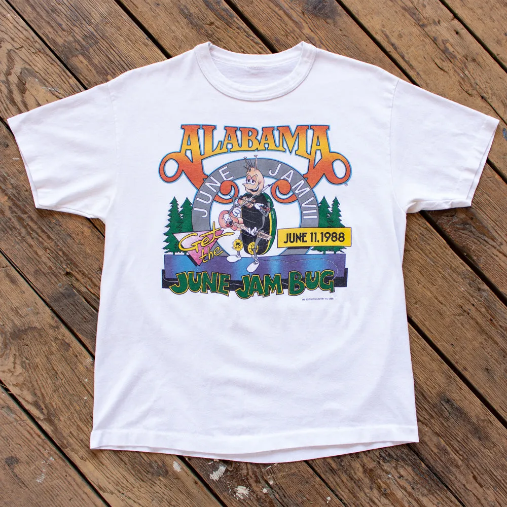 Vintage 1988 Alabama June Jammer Band Tee - Medium