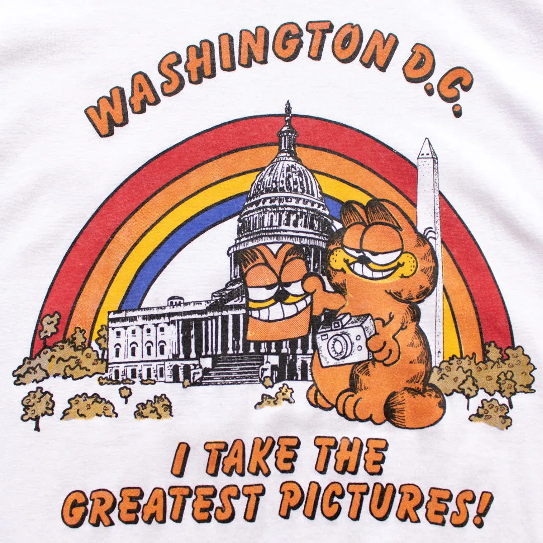 Vintage 70s/80s Washington DC Garfield Selfie Tee - Small