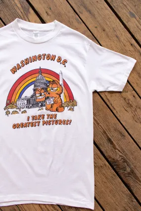 Vintage 70s/80s Washington DC Garfield Selfie Tee - Small