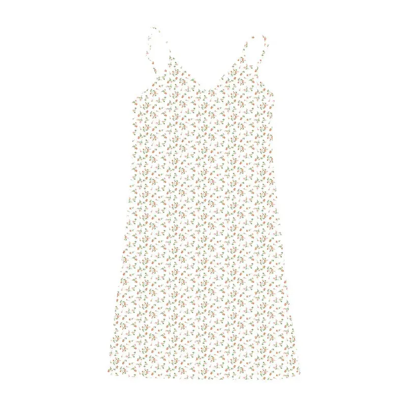 Vintage Floral Cross Camis Dress