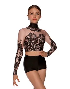 Vintage LS Crop Top
