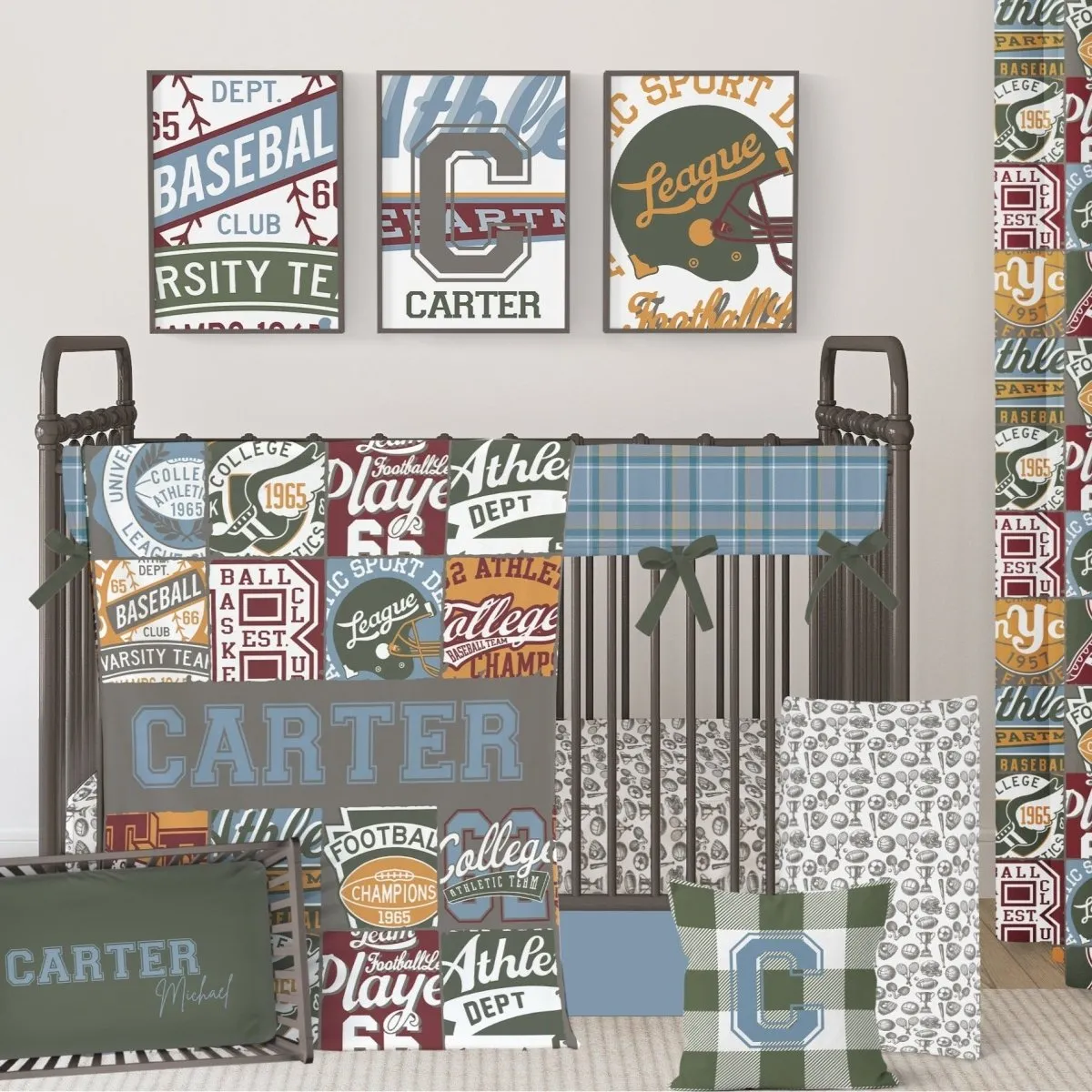 Vintage Sports: Create Your Own Crib Bedding Set