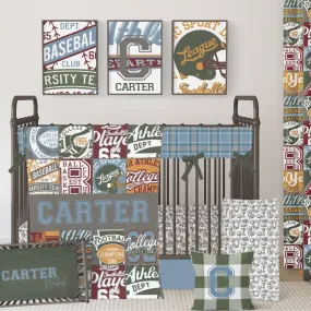 Vintage Sports: Create Your Own Crib Bedding Set
