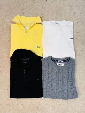 #VV68 Lacoste & Tommy Hilfiger Mix Sweaters 15 PCs